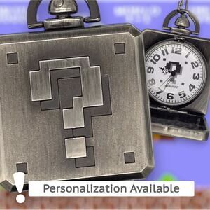 Video Game Pocket Watch - Retro Gamers, Collectible Gift NES Gaming Christmas